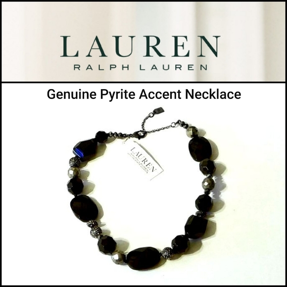 🆕️ Lauren by Ralph Lauren Pyrite Accent Necklace - Picture 1 of 6